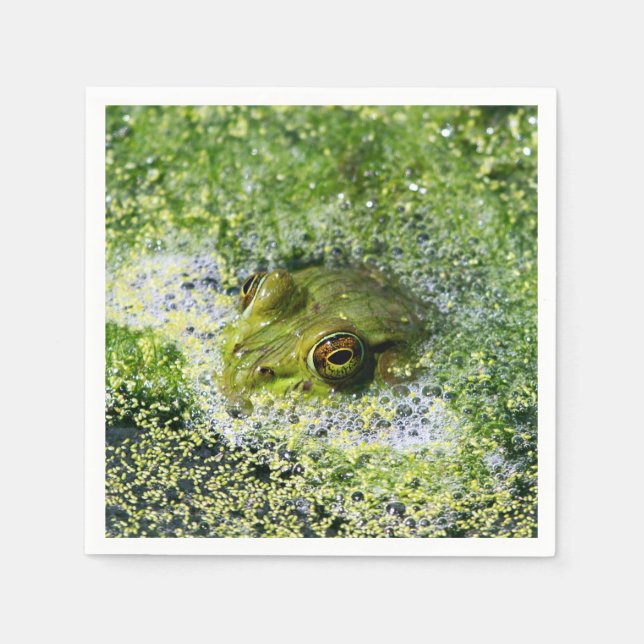 Frog Eyes in a Pond Paper Napkins (Front)