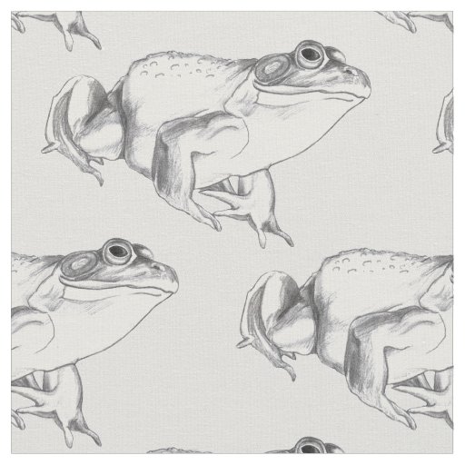 Frog Fabric Bullfrog Art Pattern Fabrics