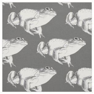 Frog Fabric Bullfrog Art Pattern Fabrics