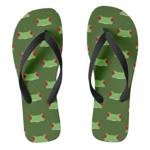 Frog Face Flip Flops
