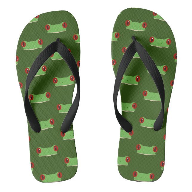 Frog Face Flip Flops (Footbed)