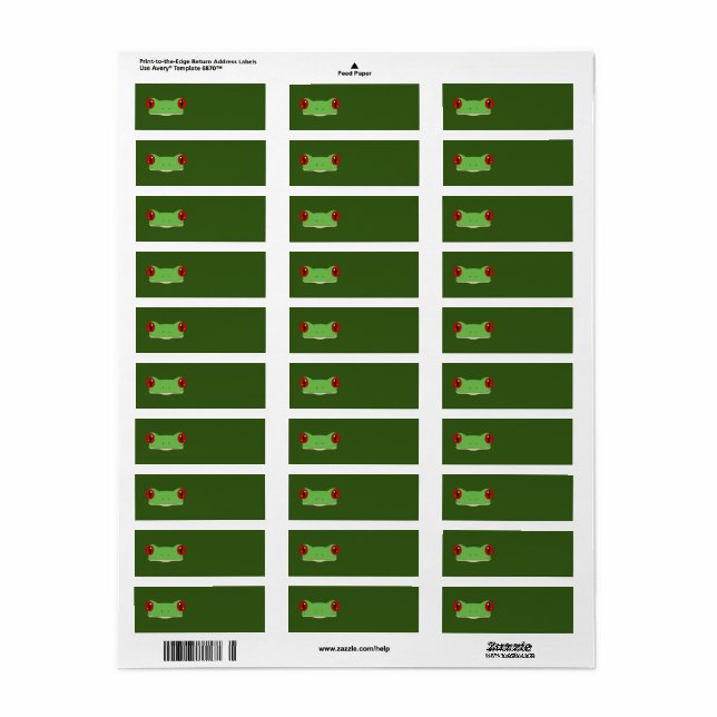 Frog Face Label (Full Sheet)