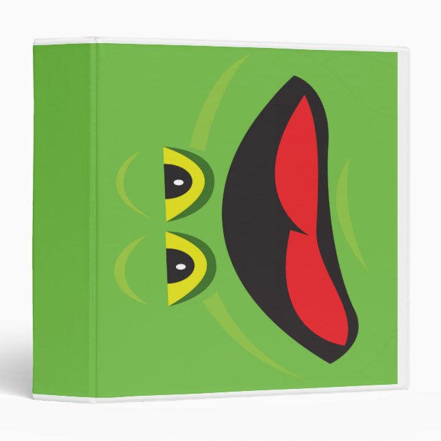 frog face notebook 3 ring binder (Front/Spine)