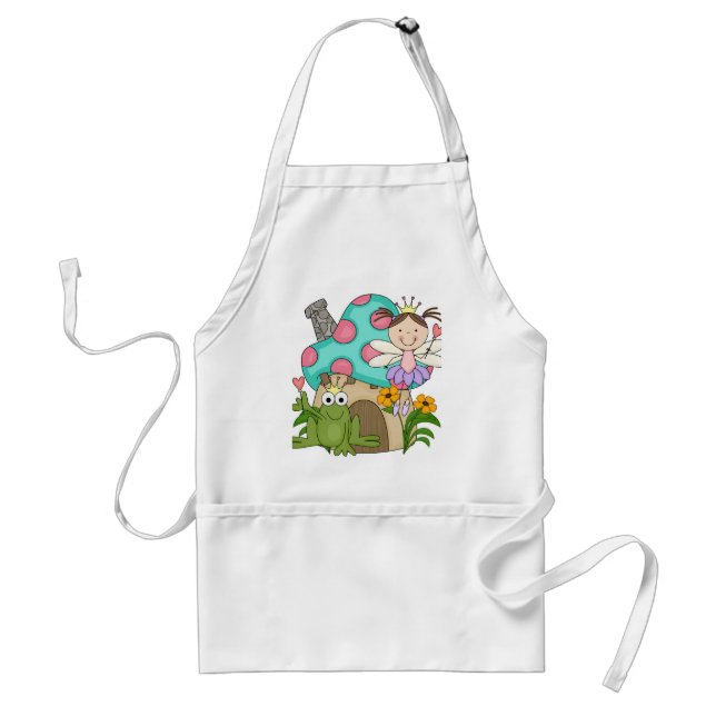 Frog Fairy Toadstool House Tshirts and Gifts Adult Apron (Front)