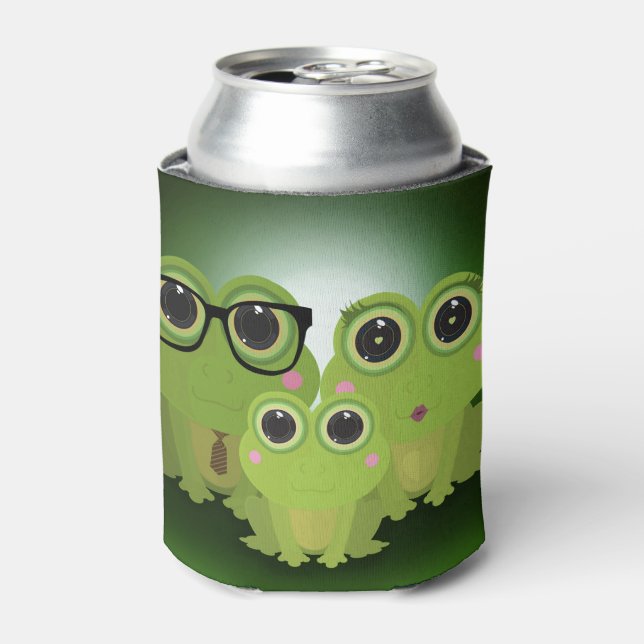 Frog Family Can Cooler (Can Front)