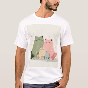 Frog Family – Cute Whimsical Animal Art T-Shirt