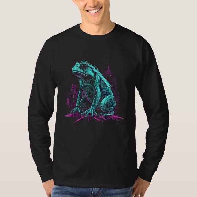 Frog fantasy architecture animal  animals frog T-Shirt (Front)