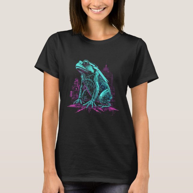 Frog fantasy architecture animal  animals frog T-Shirt (Front)