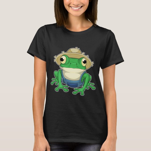 Frog Farmer Hat T-Shirt (Front)