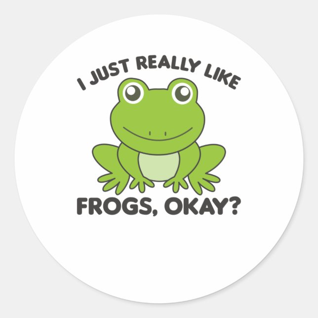 Frog Favorite Animal Sweet Frogs For Animal Lover Classic Round Sticker (Front)