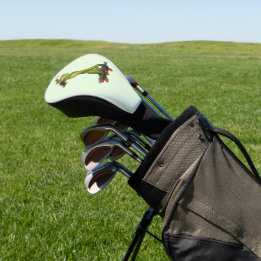 Frog Figurine Golfer Driver Cover