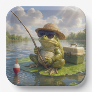 Frog Fishing From a Lily Pad Paper Plates