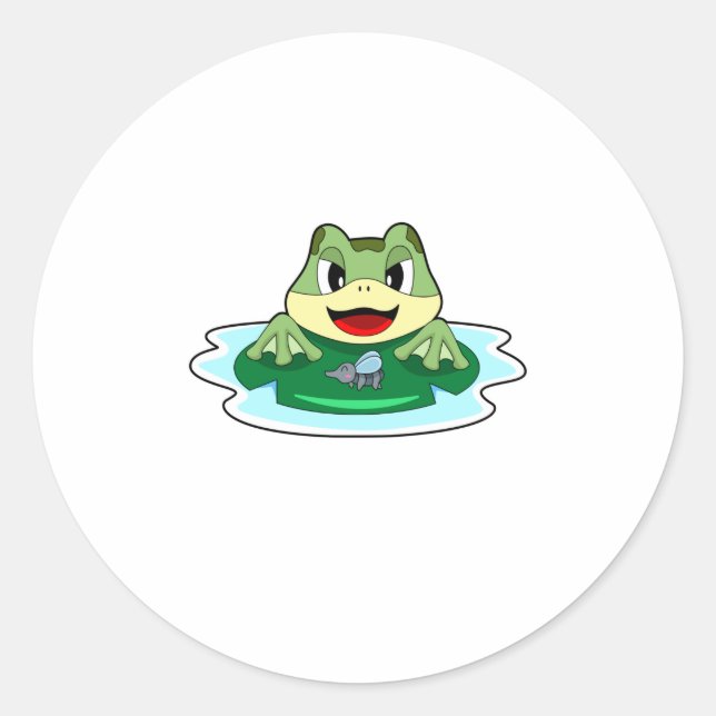 Frog Fly Classic Round Sticker (Front)