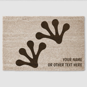 Frog footprints - Personalize Fiber Doormat