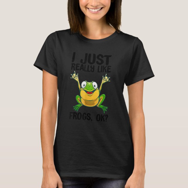 Frog  For Kids Men Women Cool Frog  White T-Shirt (Front)