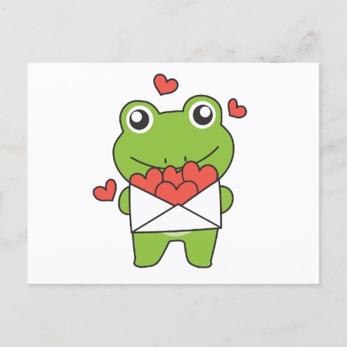  Frog For Valentines Day Cute Animals Heart Postcard