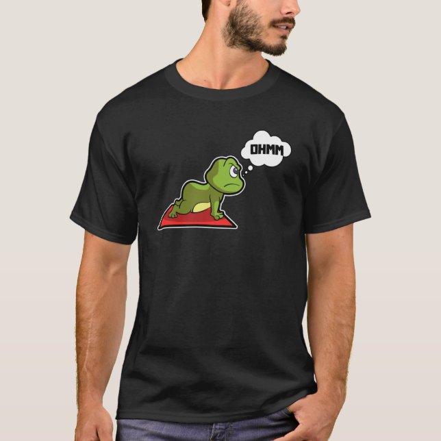 Frog Frog Yoga Poses Sports Gymnastics Ohm Heartbe T-Shirt (Front)