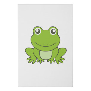Frog Frogs Funny Animal Friends For Kids Faux Canvas Print