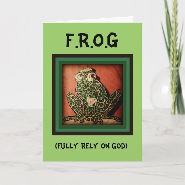 FROG - Fully Rely On God Card (Front)