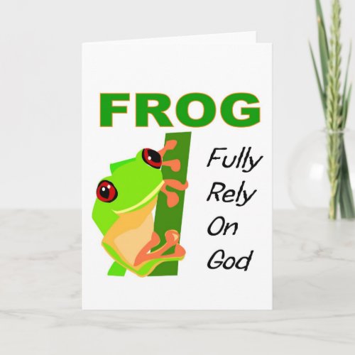 FROG Fully rely on God Card