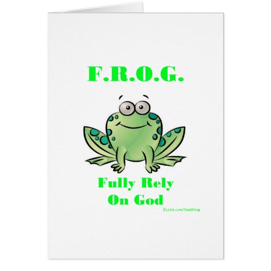 FROG (Fully Rely on God) Cards (Front)