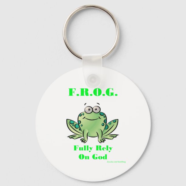 FROG (Fully Rely on God) Keychain (Front)