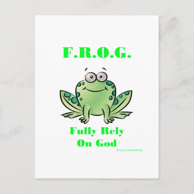 FROG (Fully Rely on God) Postcard (Front)
