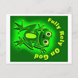 FROG Fully Rely on God Postcard