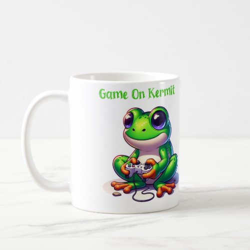 Frog Gamer Mug Playful Frog with Controller Coffee Mug