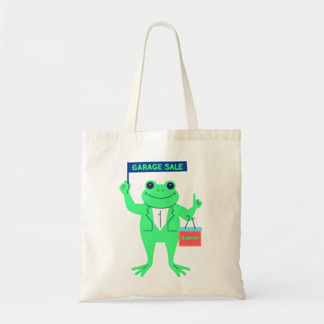 Frog Garage Sale Lover Tote Bag (Front)