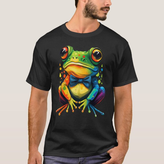 Frog Gay Pride LGBT Rainbow Flag on Frog LGBTQ 1 T-Shirt (Front)