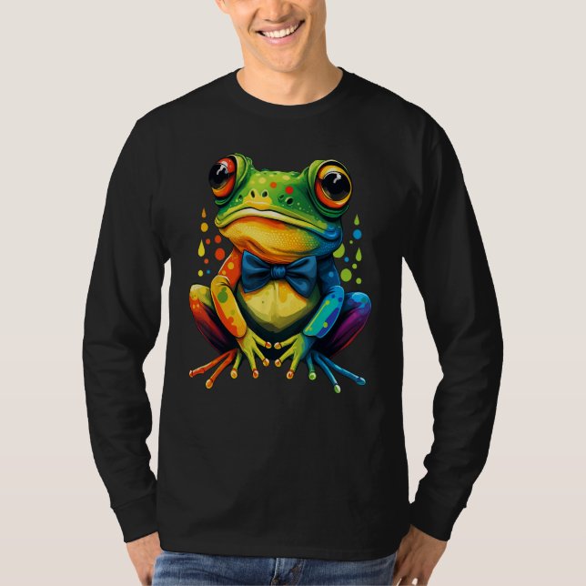 Frog Gay Pride LGBT Rainbow Flag on Frog LGBTQ 1 T-Shirt (Front)