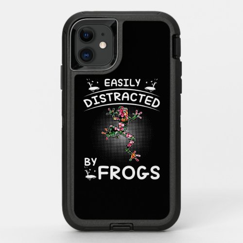 Frog Gift  Easily Distracted By Frogs OtterBox Defender iPhone 11 Case