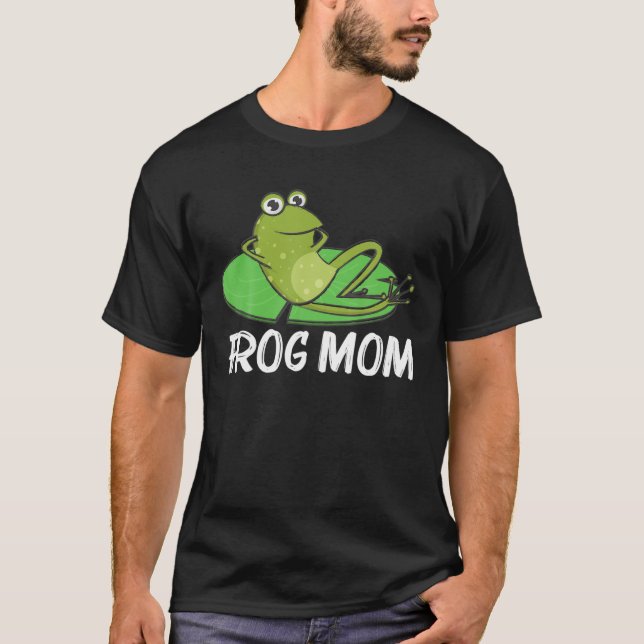 Frog Gift For Mom Women Cute Bullfrog Toad Tadpole T-Shirt (Front)