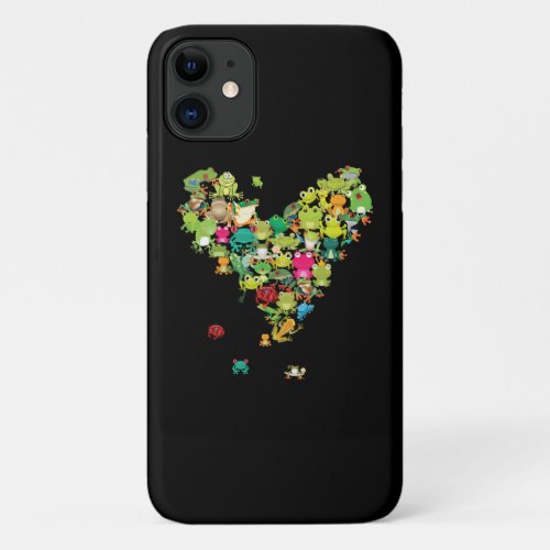 Frog Gift  Heart Frogs iPhone 11 Case