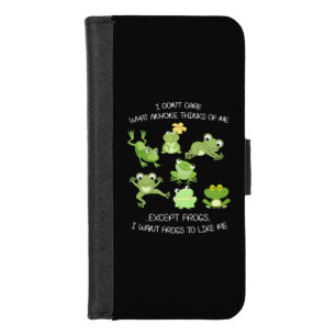 Frog Gift I Want Frogs Like Me iPhone 8/7 Wallet Case