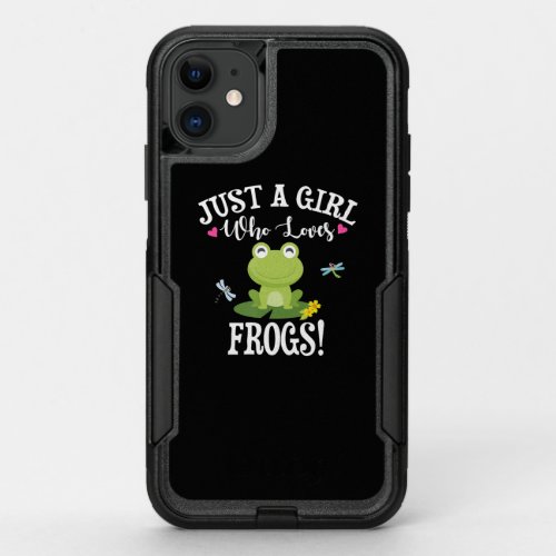 Frog Gift  Just A Girl Who Loves Frog OtterBox Commuter iPhone 11 Case