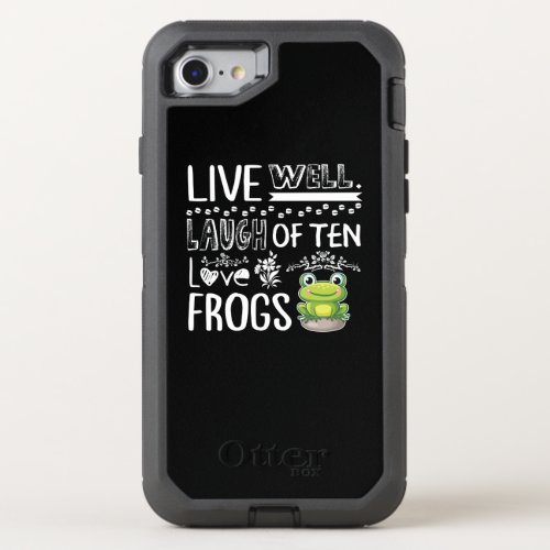 Frog Gift  Live Well Laugh Of Ten Love Frogs OtterBox Defender iPhone SE87 Case