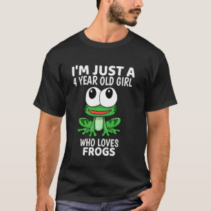Frog Girls I M Just A 5 Year Old Girl Birthday Ki T-Shirt