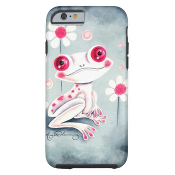 Frog Girly Pink Cute Tough Iphone 6 Case by ArtsyKidsy at Zazzle
