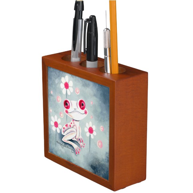 Frog Girly Pink Cute Pencil/Pen Holder (In Situ)