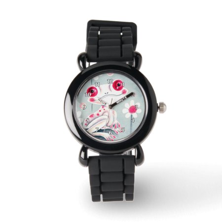 Frog Girly Pink Cute Watch