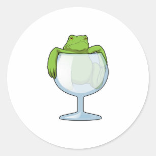 Frog Glass Classic Round Sticker