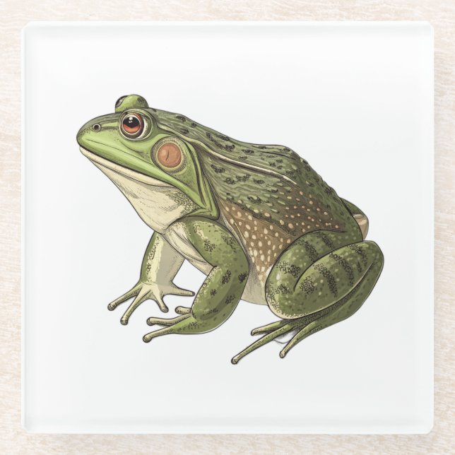 Frog Glass Coaster (Front)
