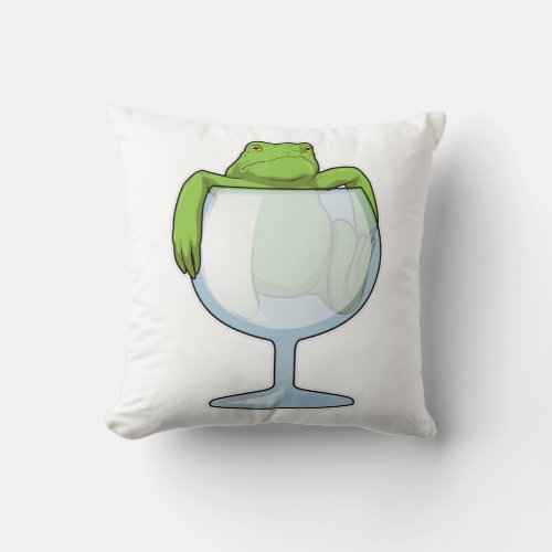 Frog Glass Throw Pillow