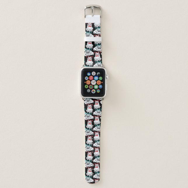 Frog Glasses Pattern Apple Watch Band (Front)