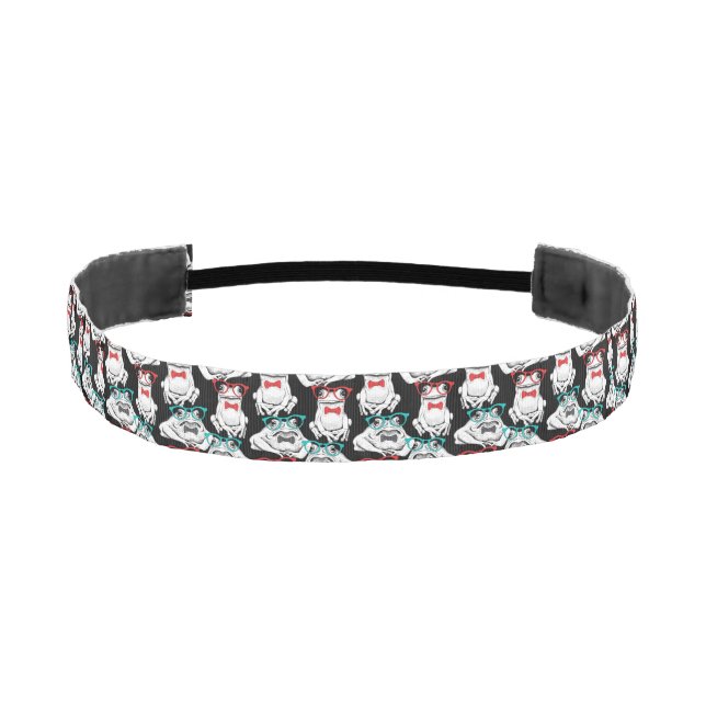 Frog Glasses Pattern Athletic Headband (Front)