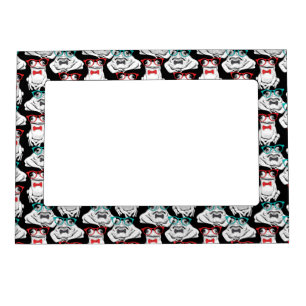 Frog Glasses Pattern Magnetic Frame