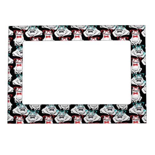 Frog Glasses Pattern Magnetic Frame