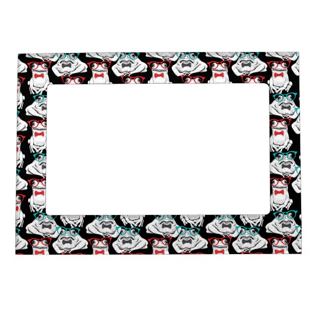 Frog Glasses Pattern Magnetic Frame (Front)